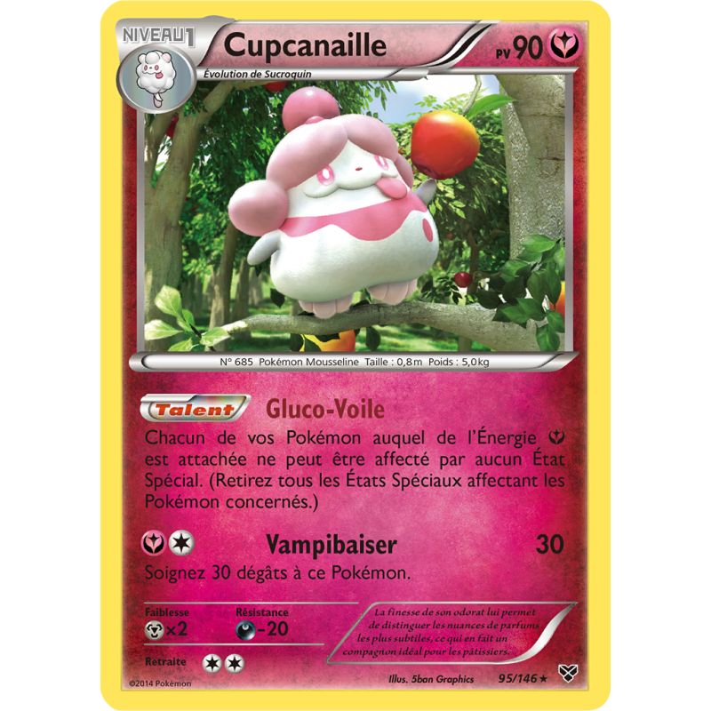 Carte Pokémon Cupcanaille 95/146 Holographique XY (JCC)