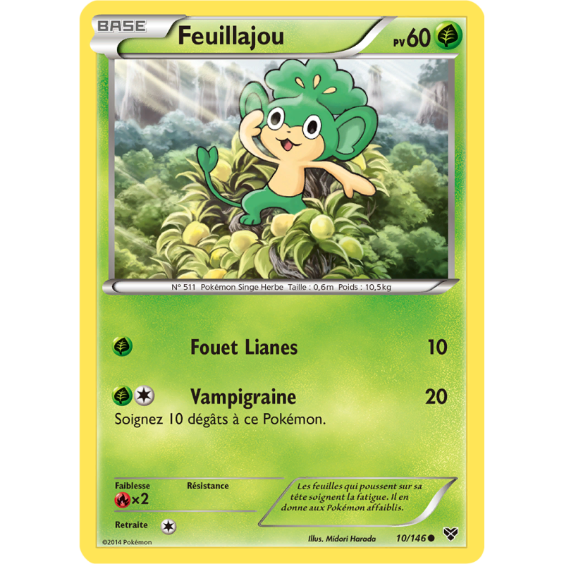 Carte Pokémon Feuillajou 10/146 Commune XY (JCC)