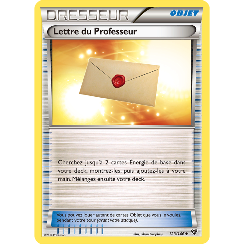 Carte Pokémon Lettre du Professeur 123/146 Peu commune XY (JCC)