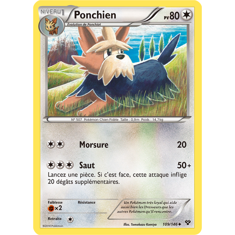 Carte Pokémon Ponchien 109/146 Peu commune XY (JCC)
