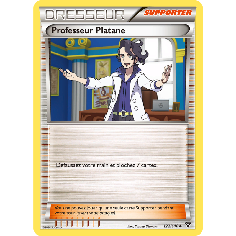 Carte Pokémon Professeur Platane 122/146 Peu commune XY (JCC)