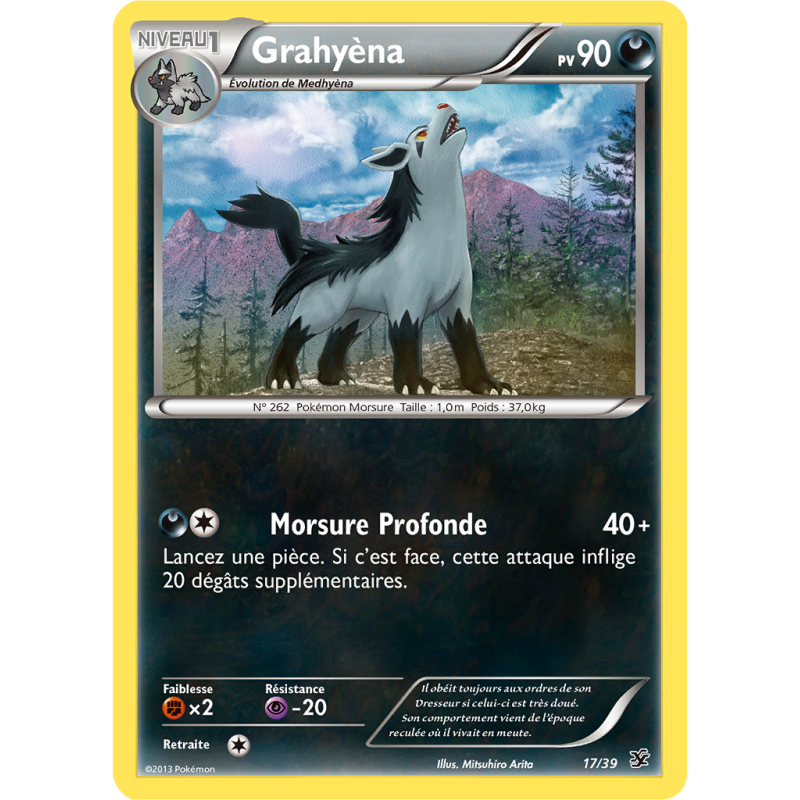 Carte Pokémon Grahyèna 17/39 Aucune Bienvenue à Kalos