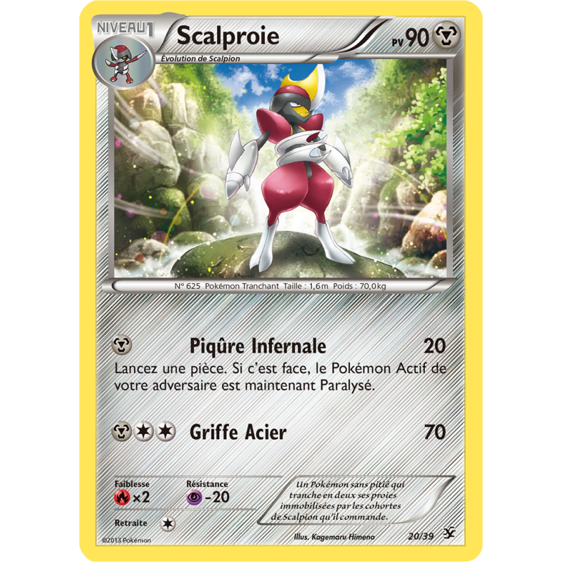 Carte Pokémon Scalproie 20/39 Aucune Bienvenue à Kalos