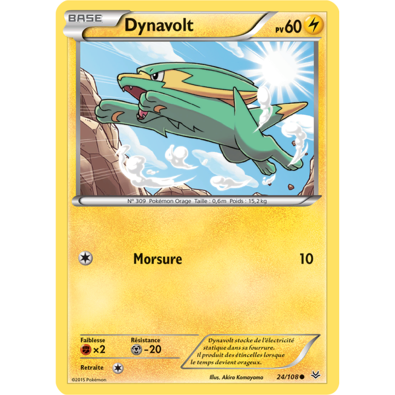 Carte Pokémon Dynavolt 24/108 Commune Ciel Rugissant