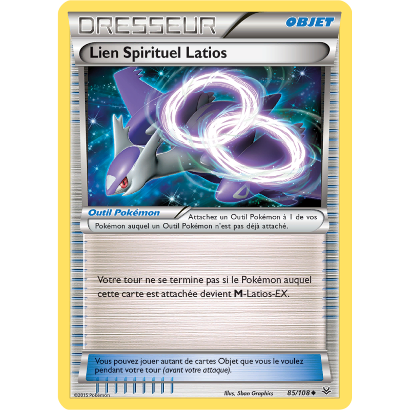 Carte Pokémon Lien Spirituel Latios 85/108 Peu commune Ciel Rugissant