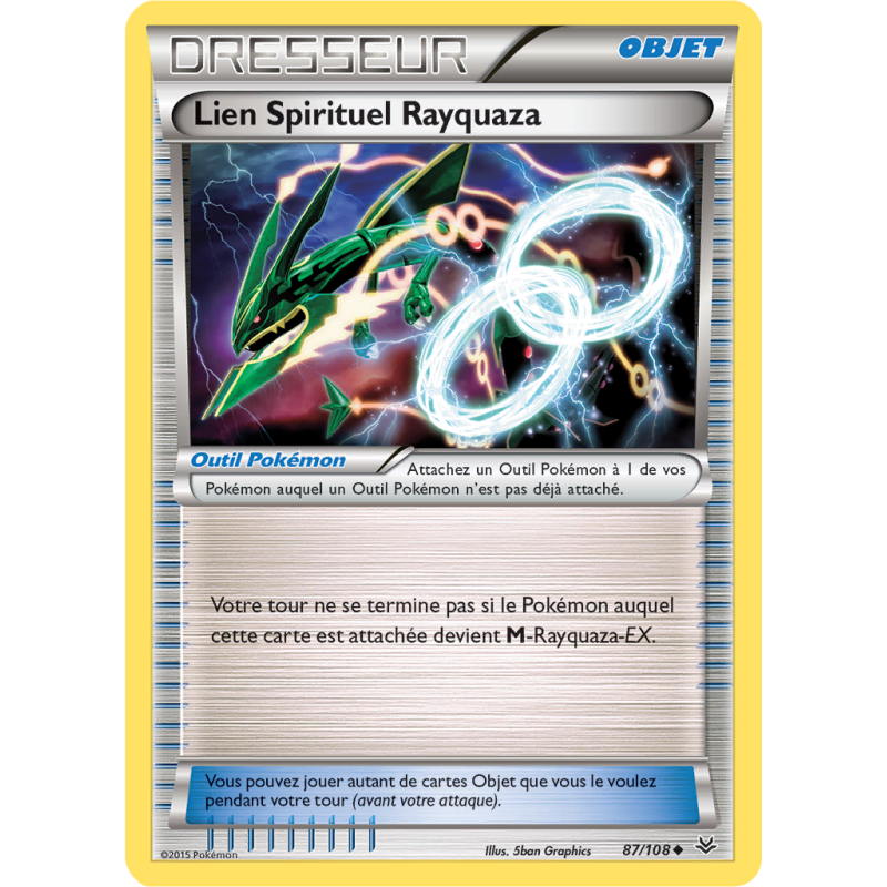 Carte Pokémon Lien Spirituel Rayquaza 87/108 Peu commune Ciel Rugissant