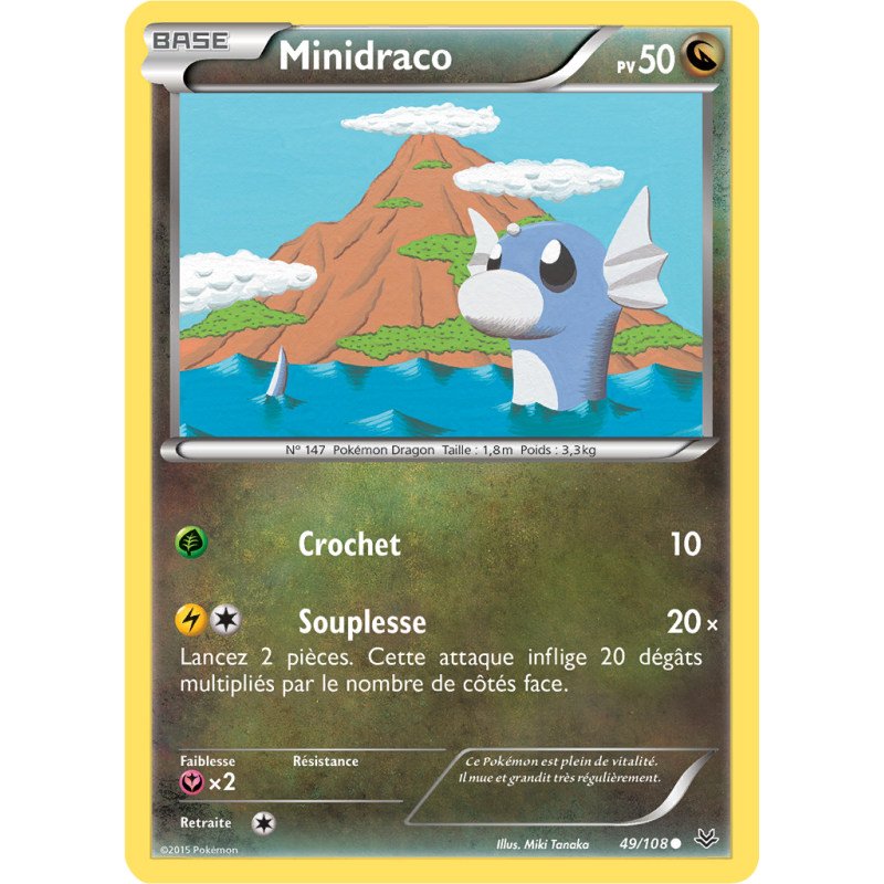 Carte Pokémon Minidraco 49/108 Commune Ciel Rugissant
