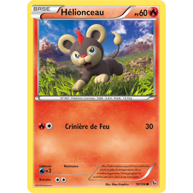 Carte Pokémon Hélionceau 19/106 Commune Étincelles