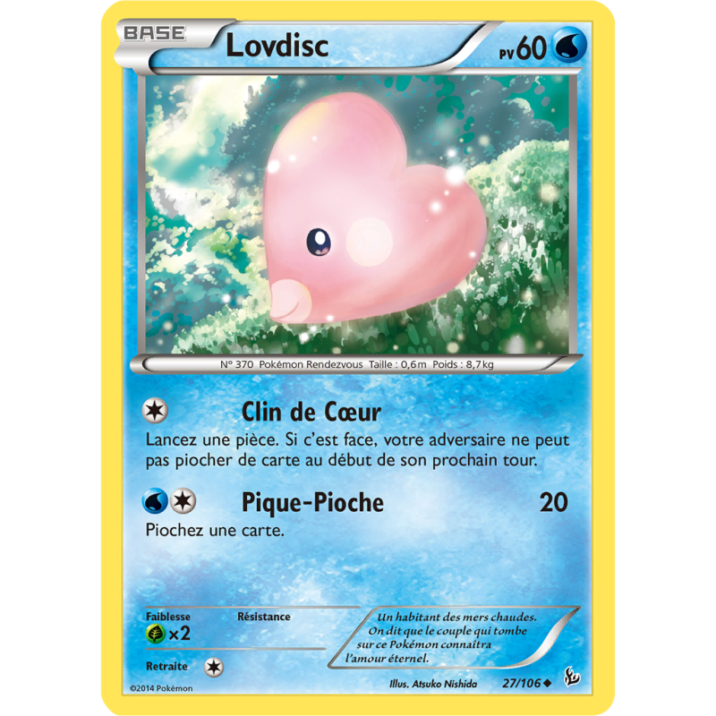 Carte Pokémon Lovdisc 27/106 Peu commune Étincelles