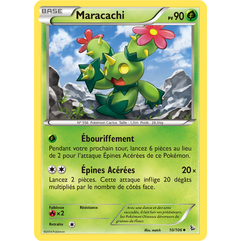 Carte Pokémon Maracachi 10/106 Peu commune Étincelles