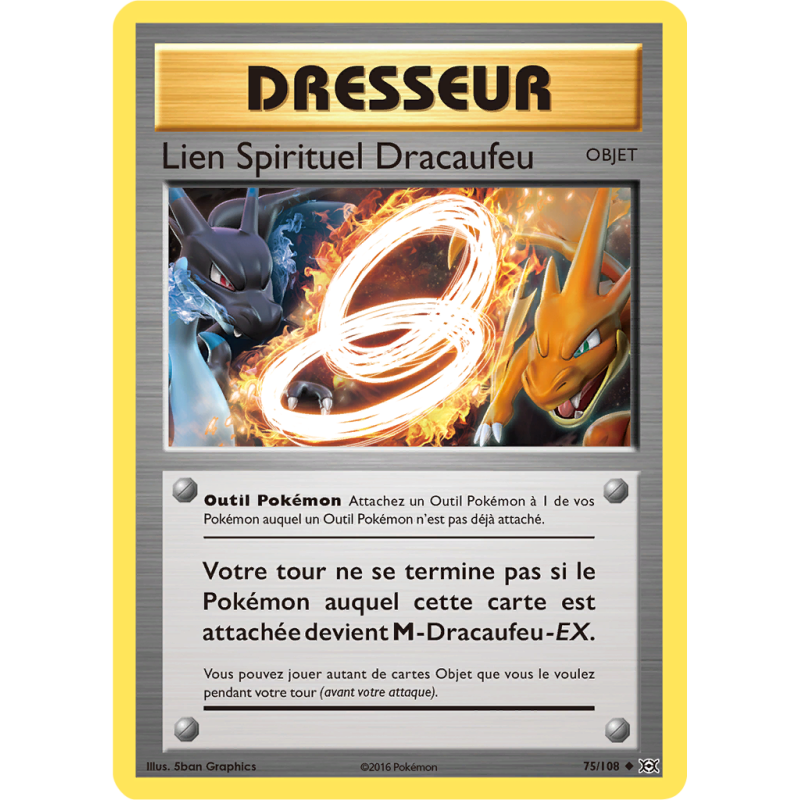 Carte Pokémon Lien Spirituel Dracaufeu 75/108 Peu commune Évolutions