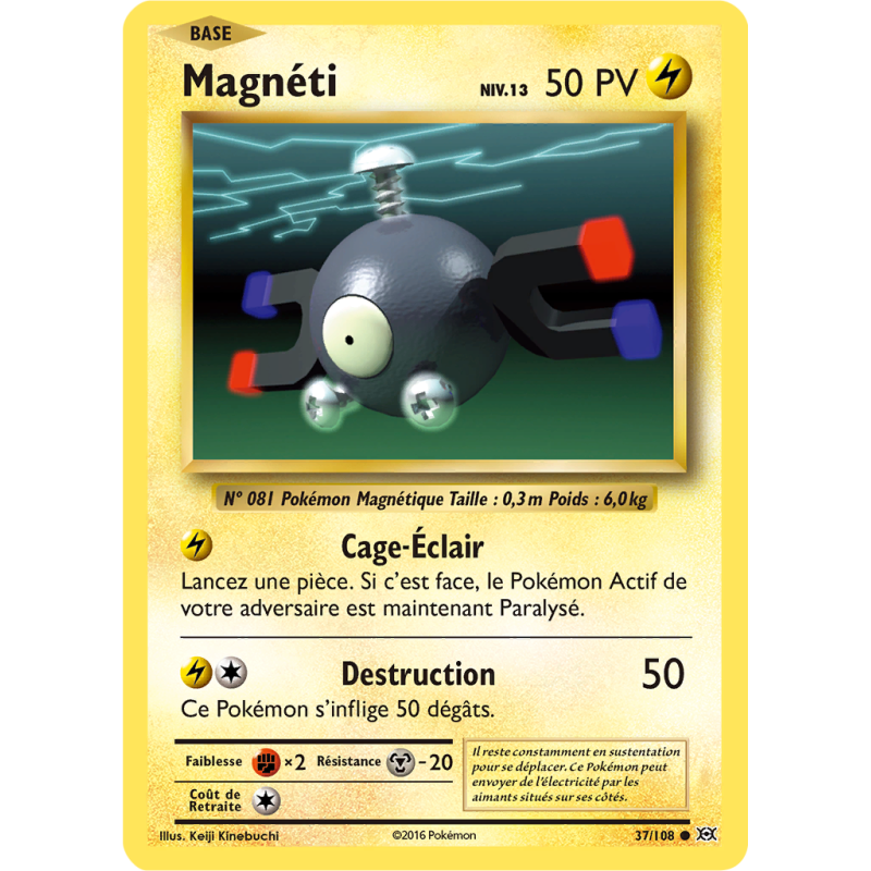 Carte Pokémon Magnéti 37/108 Commune Évolutions