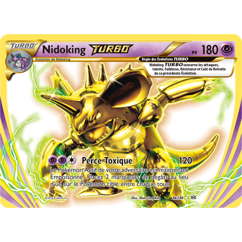 Carte Pokémon Nidoking TURBO 46/108 Turbo Évolutions
