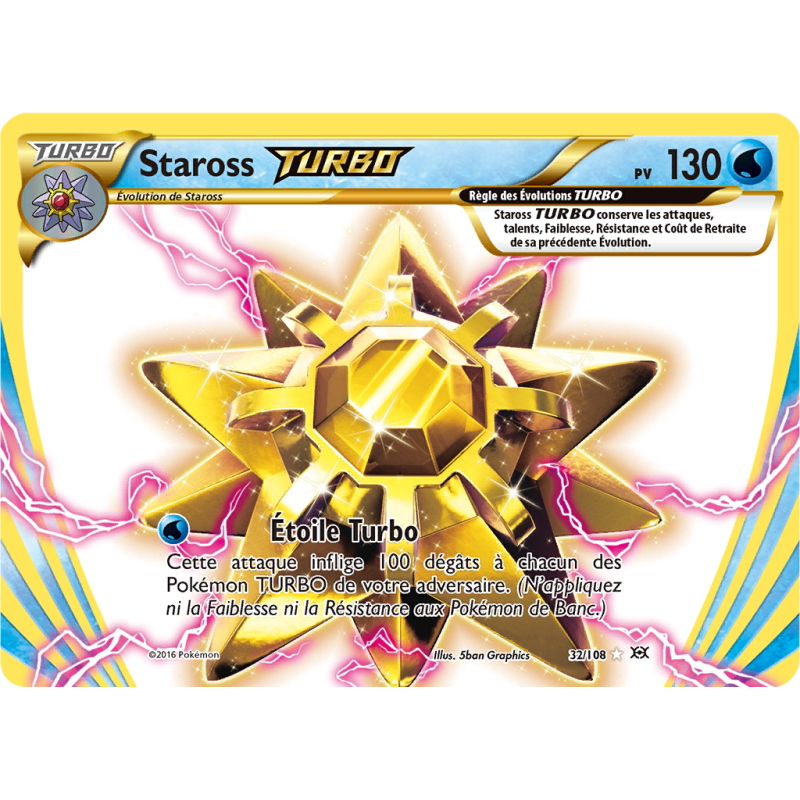 Carte Pokémon Staross TURBO 32/108 Turbo Évolutions