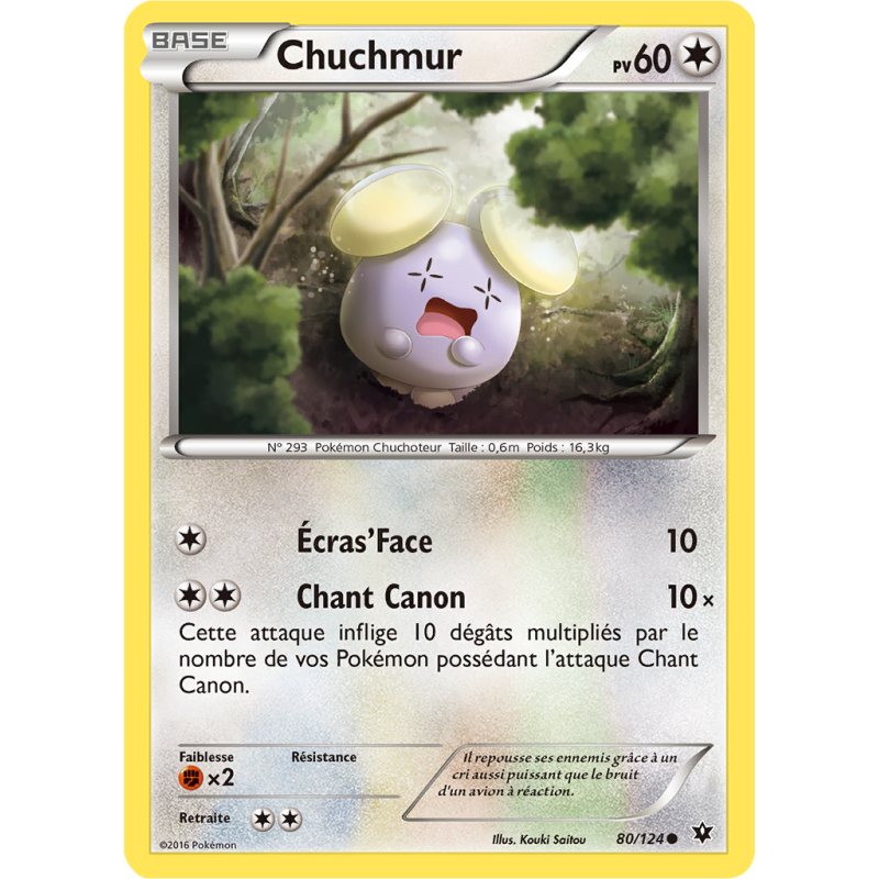 Carte Pokémon Chuchmur 80/124 Commune Impact des Destins