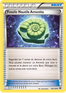 Carte Pokémon Fossile Nautile Amonita 102/124 Peu commune Impact des Destins