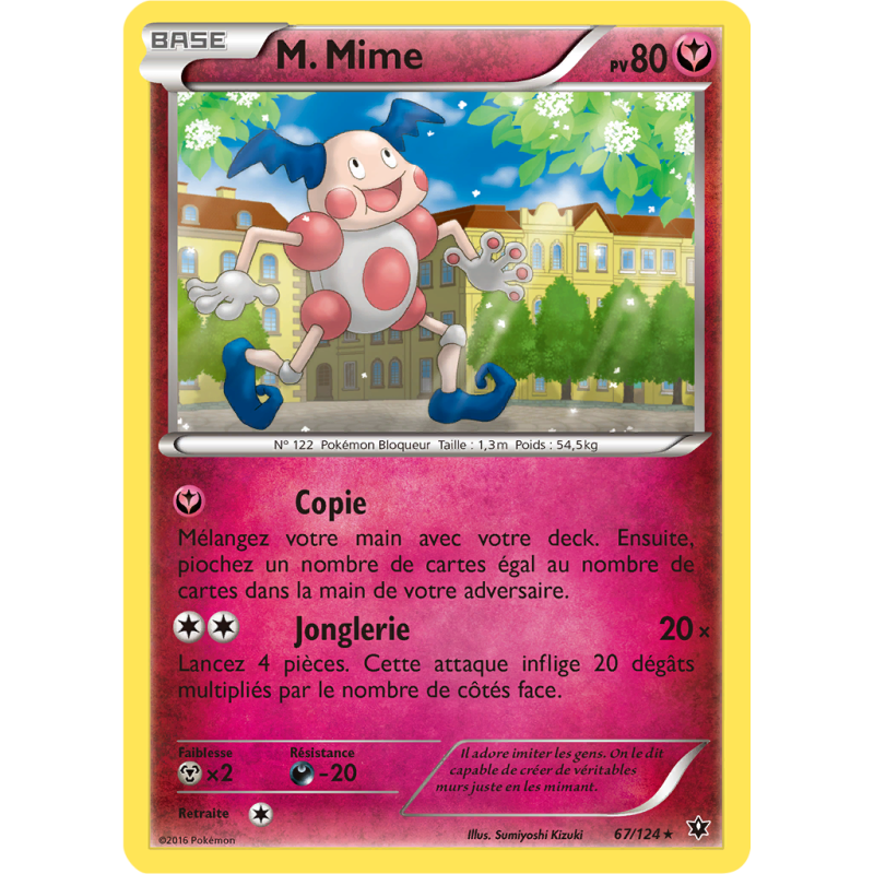 Carte Pokémon M. Mime 67/124 Rare Impact des Destins