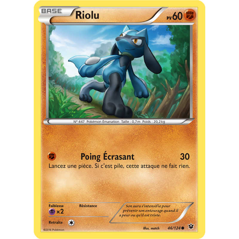 Carte Pokémon Riolu 46/124 Commune Impact des Destins