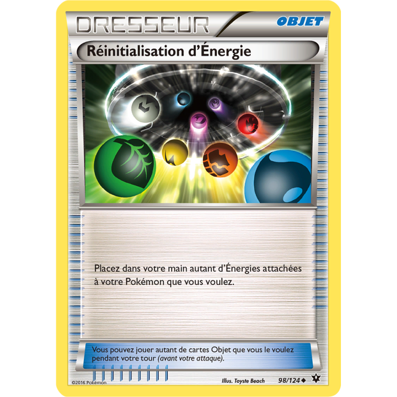 Carte Pokémon Réinitialisation d'Énergie 98/124 Peu commune Impact des Destins