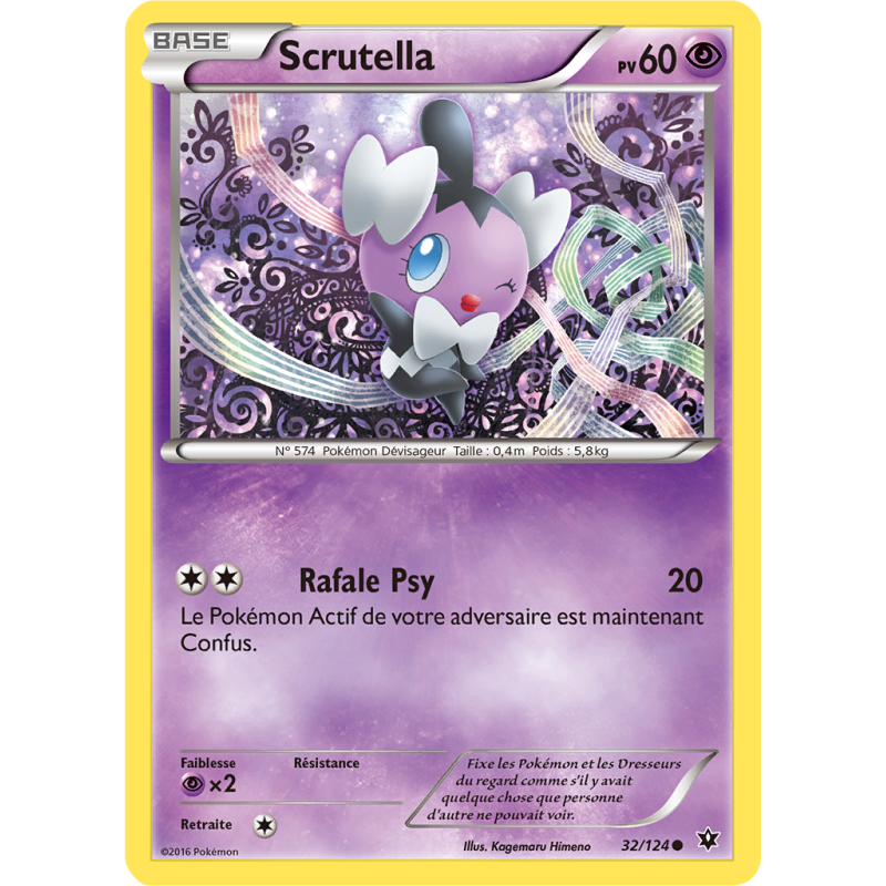 Carte Pokémon Scrutella 32/124 Commune Impact des Destins