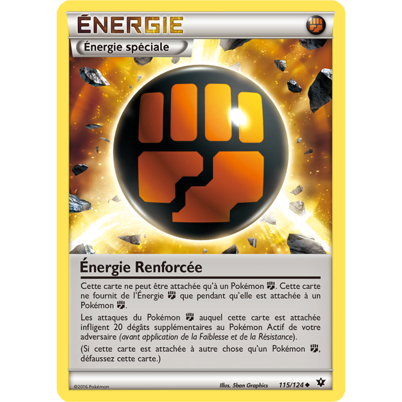 Carte Pokémon Énergie Renforcée 115/124 Peu commune Impact des Destins