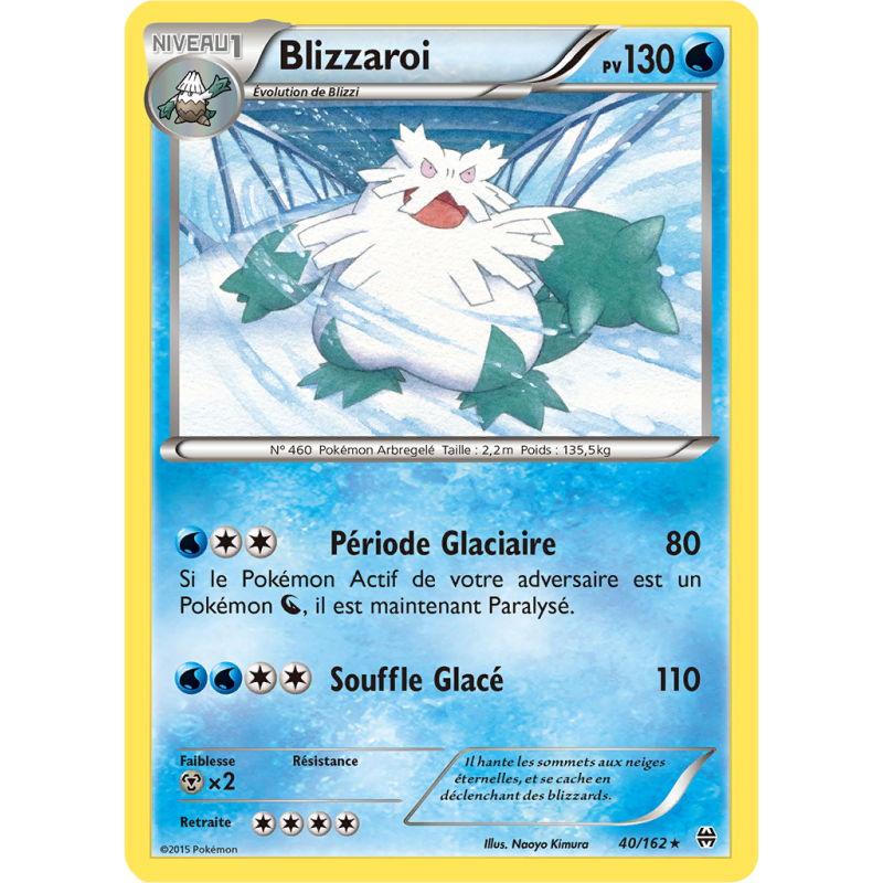 Carte Pokémon Blizzaroi 40/162 Rare Impulsion TURBO