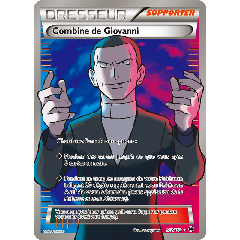 Carte Pokémon Combine de Giovanni 162/162 Ultra Rare Impulsion TURBO
