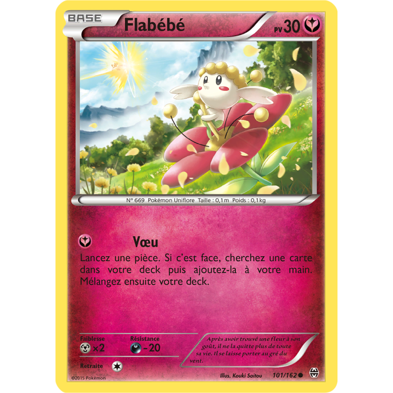 Carte Pokémon Flabébé 101/162 Commune Impulsion TURBO
