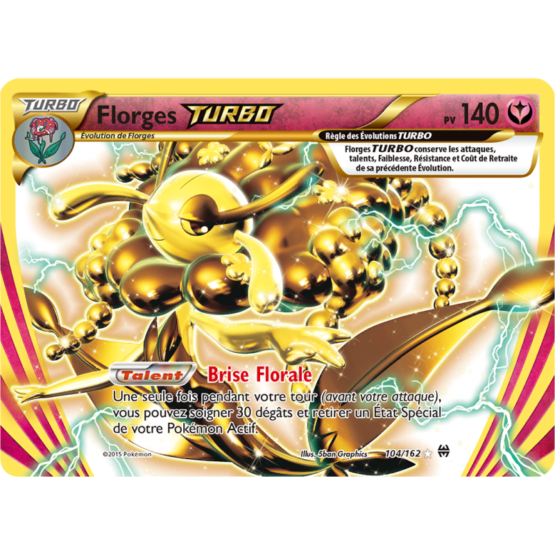 Carte Pokémon Florges TURBO 104/162 Turbo Impulsion TURBO