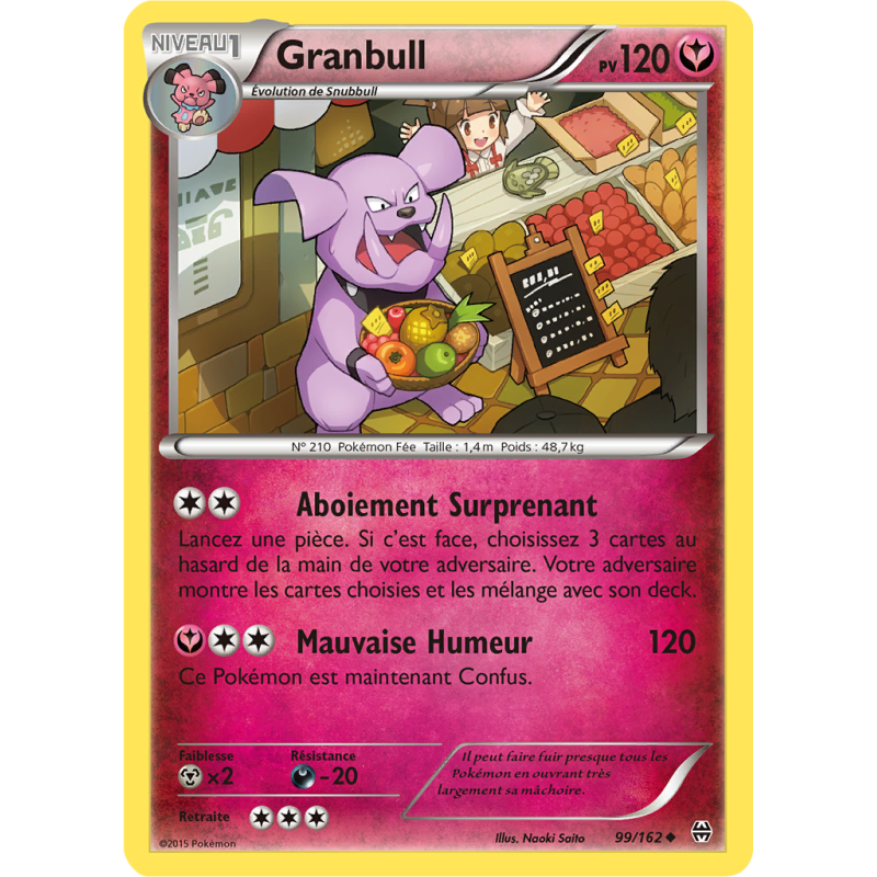 Carte Pokémon Granbull 99/162 Peu commune Impulsion TURBO