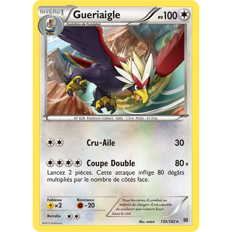 Carte Pokémon Gueriaigle 130/162 Rare Impulsion TURBO