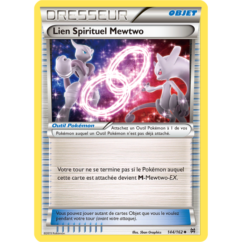 Carte Pokémon Lien Spirituel Mewtwo 144/162 Peu commune Impulsion TURBO