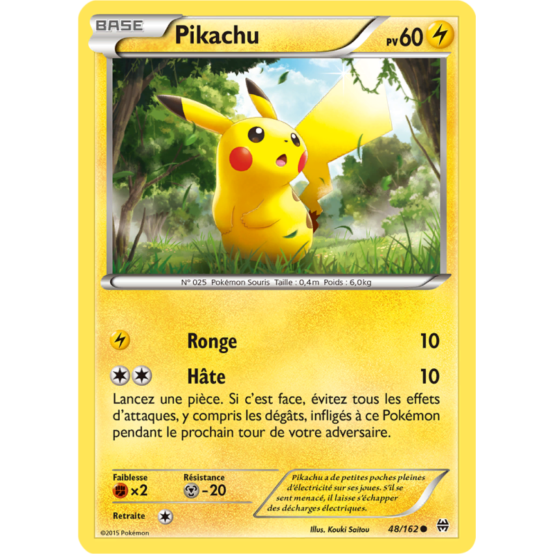 Carte Pokémon Pikachu 48/162 Commune Impulsion TURBO