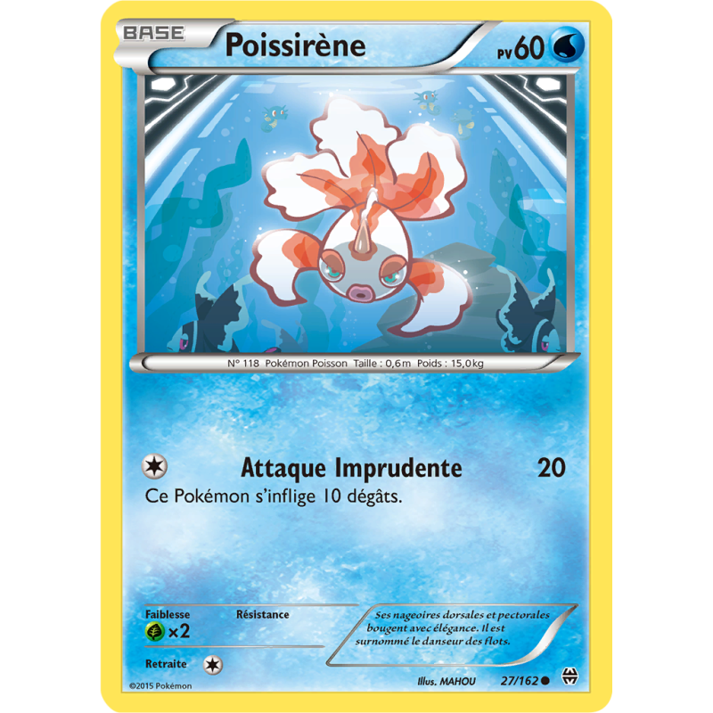 Carte Pokémon Poissirène 27/162 Commune Impulsion TURBO