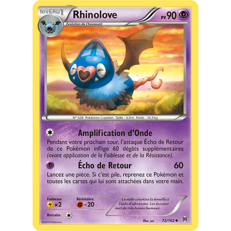 Carte Pokémon Rhinolove 72/162 Peu commune Impulsion TURBO