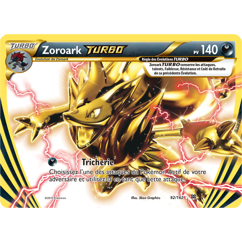 Carte Pokémon Zoroark TURBO 92/162 Turbo Impulsion TURBO