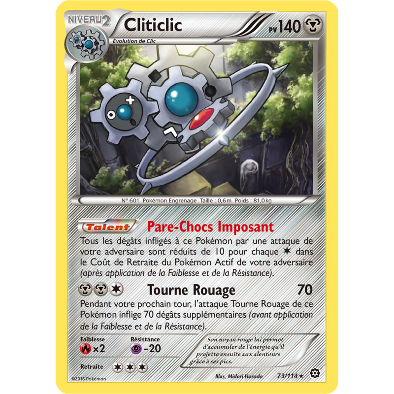 Carte Pokémon Cliticlic 73/114 Holographique Offensive Vapeur