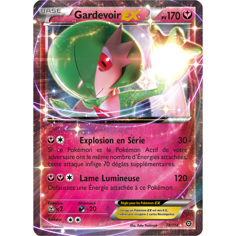 Carte Pokémon Gardevoir-EX 78/114 Ultra Rare Offensive Vapeur