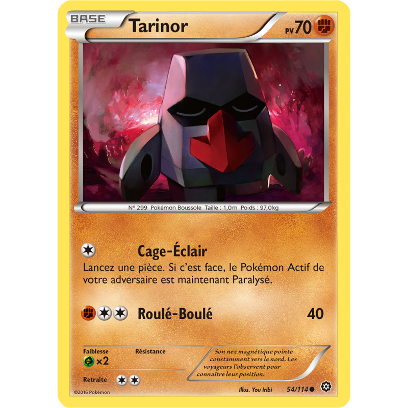 Carte Pokémon Tarinor 54/114 Commune Offensive Vapeur