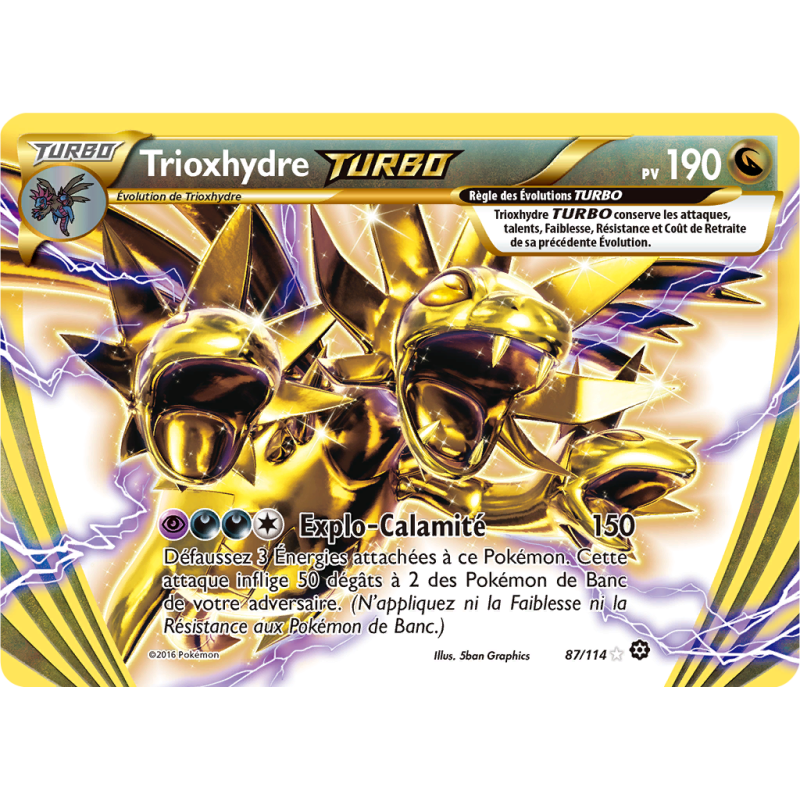 Carte Pokémon Trioxhydre TURBO 87/114 Turbo Offensive Vapeur