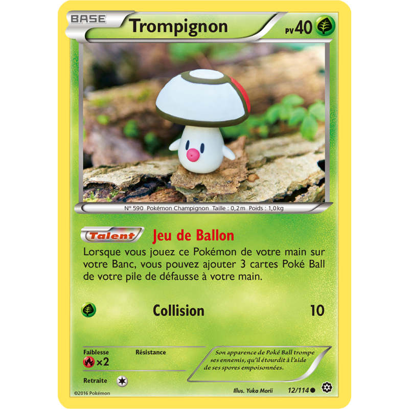 Carte Pokémon Trompignon 12/114 Commune Offensive Vapeur