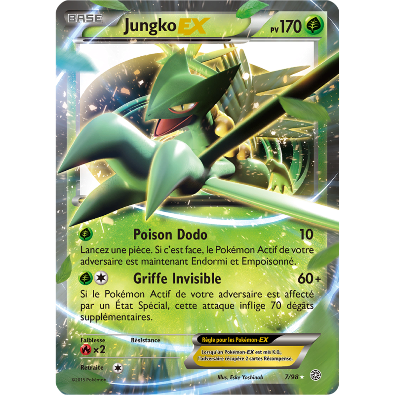 Carte Pokémon Jungko-EX 7/98 Ultra Rare Origines Antiques