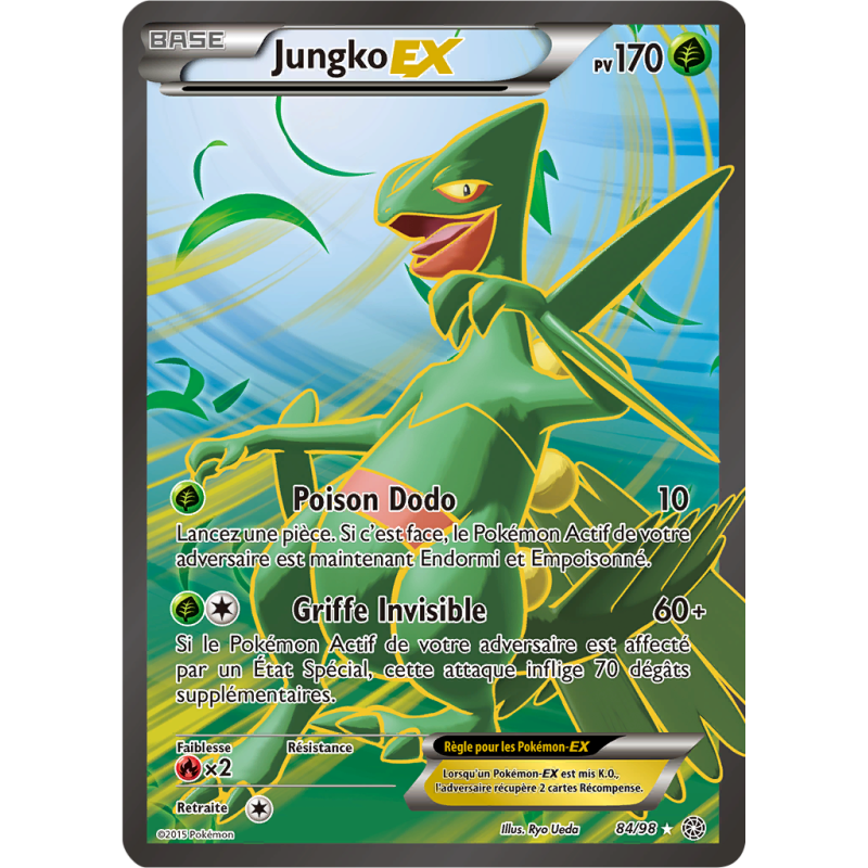 Carte Pokémon Jungko-EX 84/98 Ultra Rare Origines Antiques