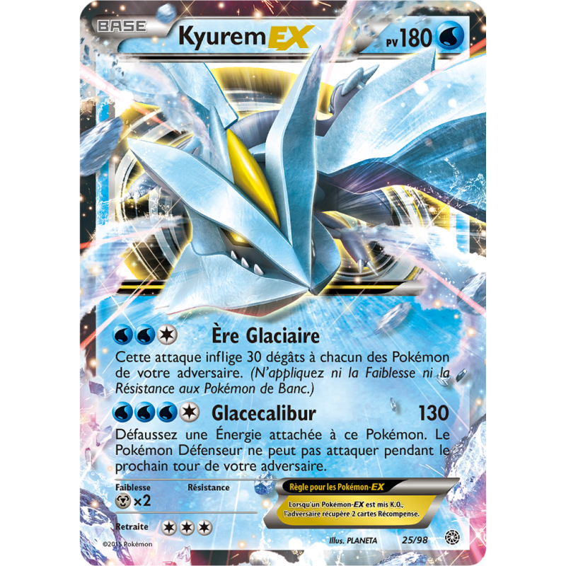 Carte Pokémon Kyurem-EX 25/98 Ultra Rare Origines Antiques