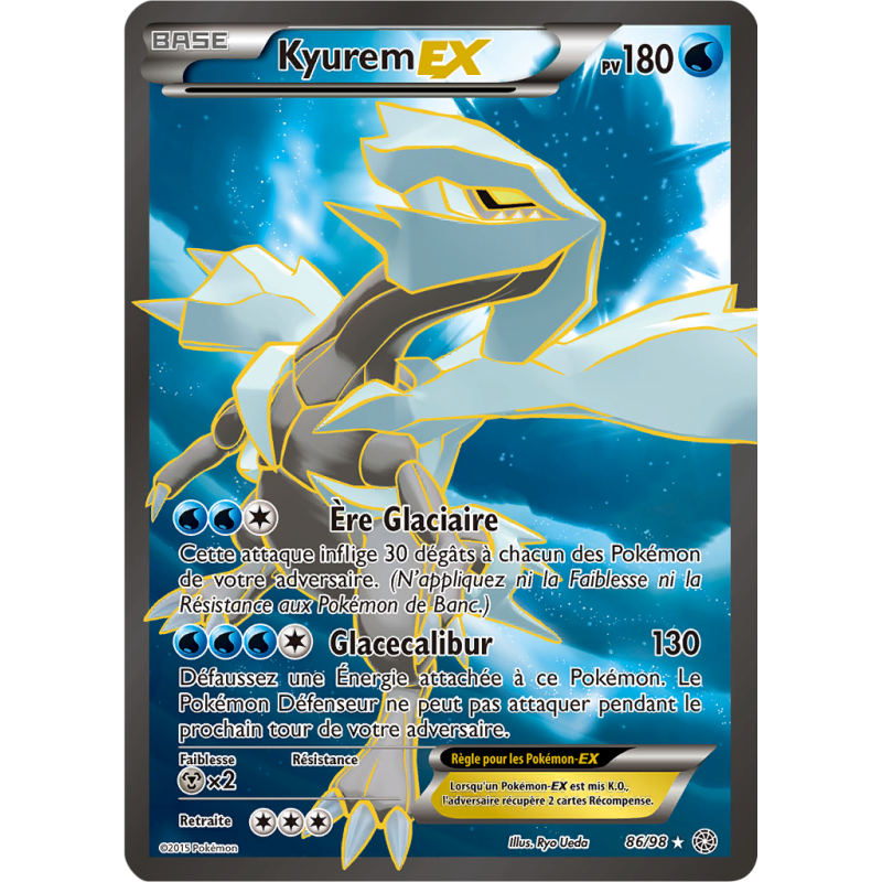 Carte Pokémon Kyurem-EX 86/98 Ultra Rare Origines Antiques