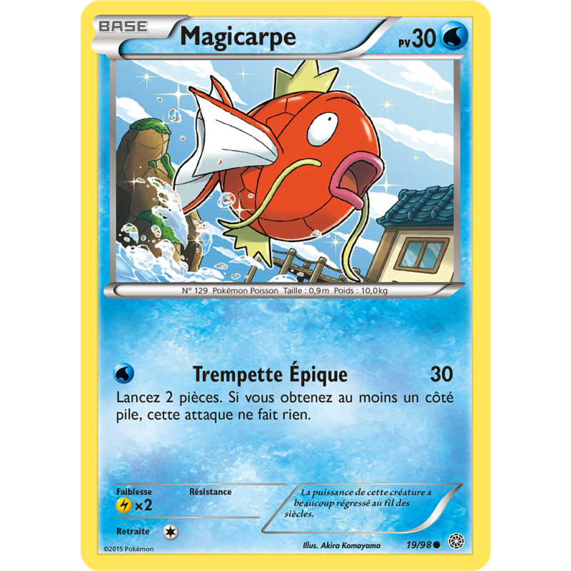 Carte Pokémon Magicarpe 19/98 Commune Origines Antiques