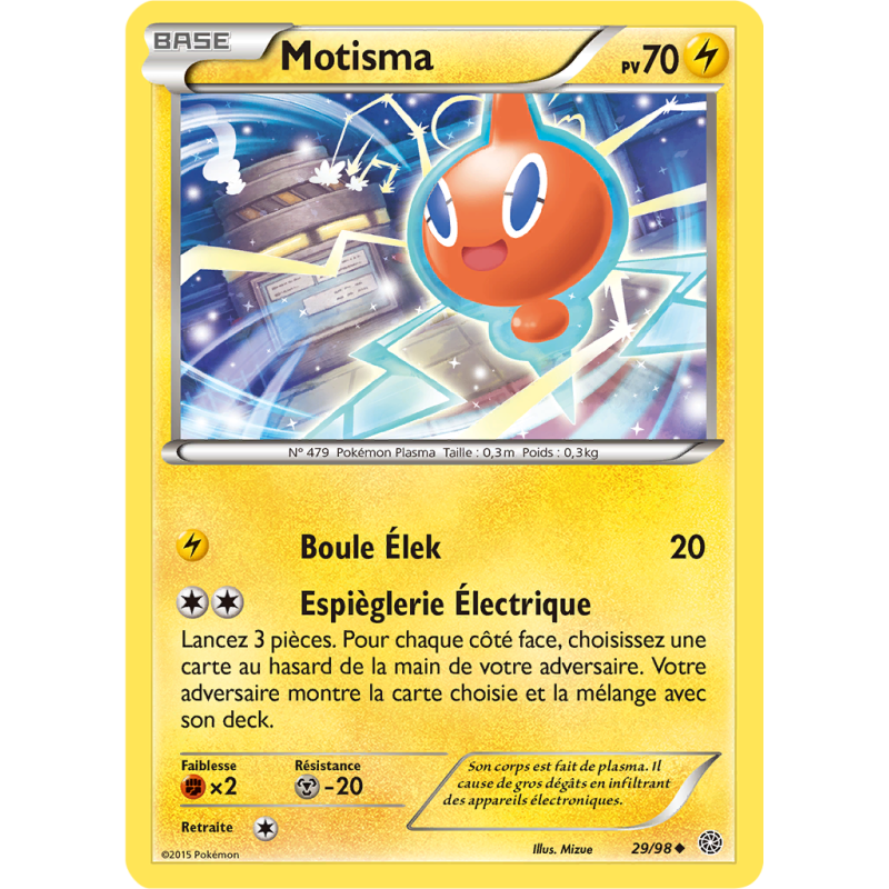 Carte Pokémon Motisma 29/98 Peu commune Origines Antiques