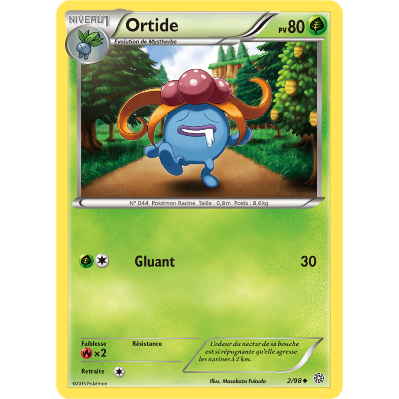 Carte Pokémon Ortide 2/98 Peu commune Origines Antiques