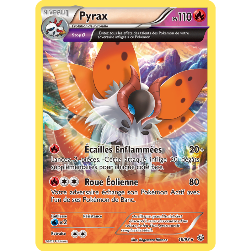 Carte Pokémon Pyrax 18/98 Rare Origines Antiques