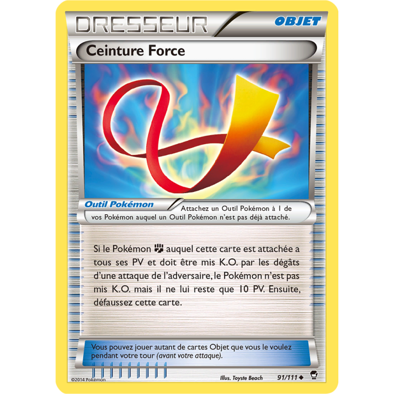 Carte Pokémon Ceinture Force 91/111 Peu commune Poings Furieux